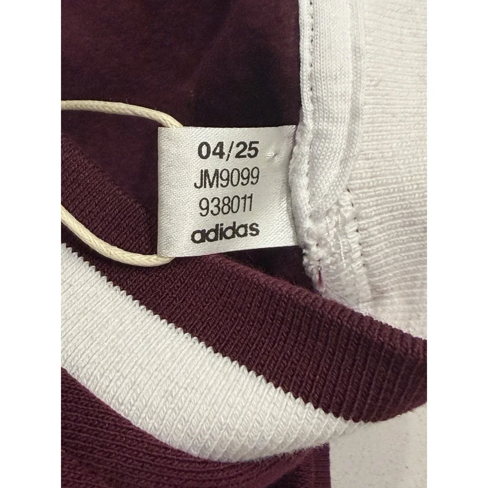 adidas Texas A&M Aggies 3-Stripes Fleece Maroon Sweatshirt JM9099 Men's Medium